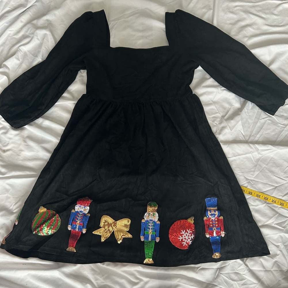 Black Dress with Nutcracker Design